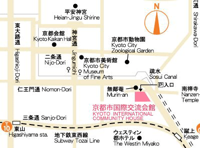 Kyoto International Community House Map